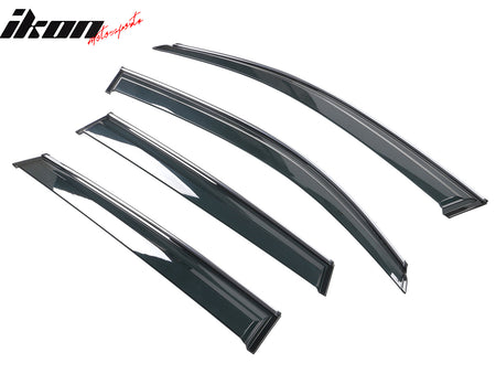 Fits 09-17 Audi Q5 8R Side Window Visors Shade With Chrome Trims 4Pcs Set - PC