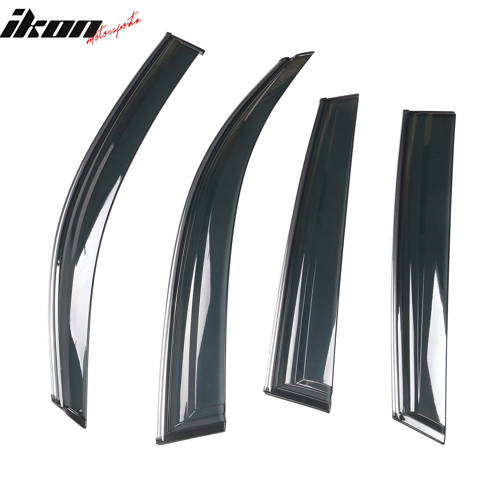 Fits 09-17 Audi Q5 8R Side Window Visors Shade With Chrome Trims 4Pcs Set - PC