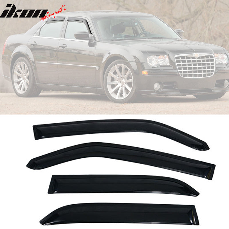 2005-2010 Chrysler 300 Slim Style Smoke Tinted Visor Window Acrylic