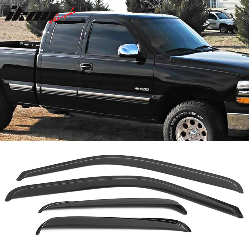 1999-2006 Chevy Silverado GMC Sierra Extended Cab Window Visor Acrylic