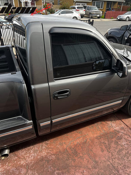 Fits 99-07 Chevy Silverado GMC Sierra Standard Cab Acrylic Window Visors 2Pc Set