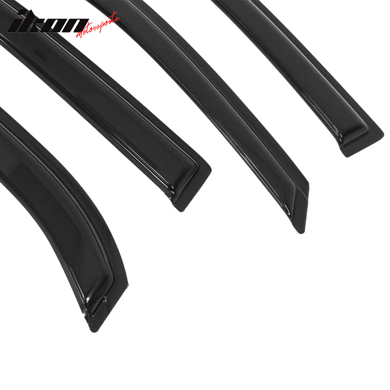 Fits 10-17 Chevy Equinox Window Visors Acrylic Smoke Vent Shade Rain Guards 4Pc