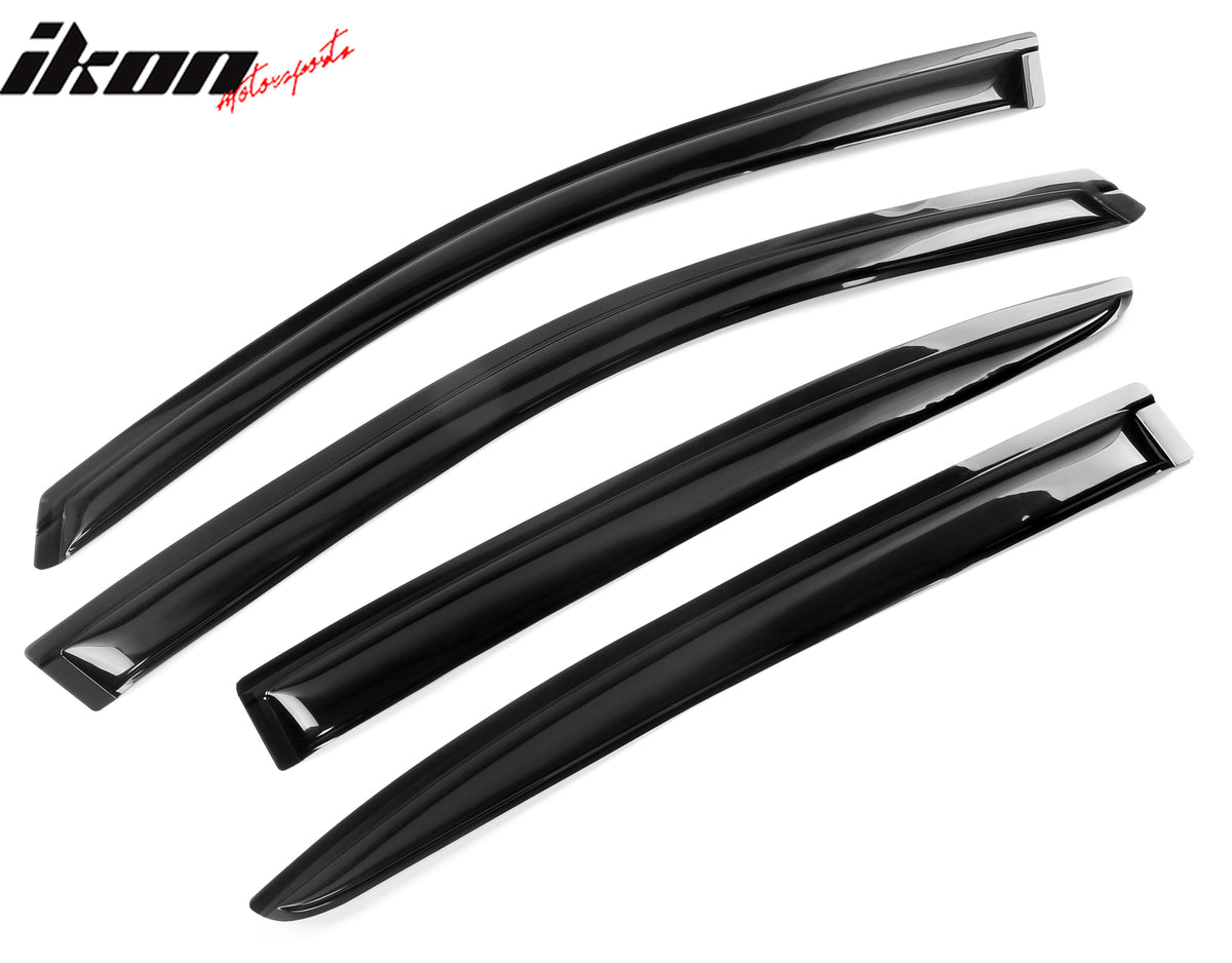 Fits 08-14 Dodge Avenger Acrylic Window Visors Sun Rain Guards Deflector 4Pc Set