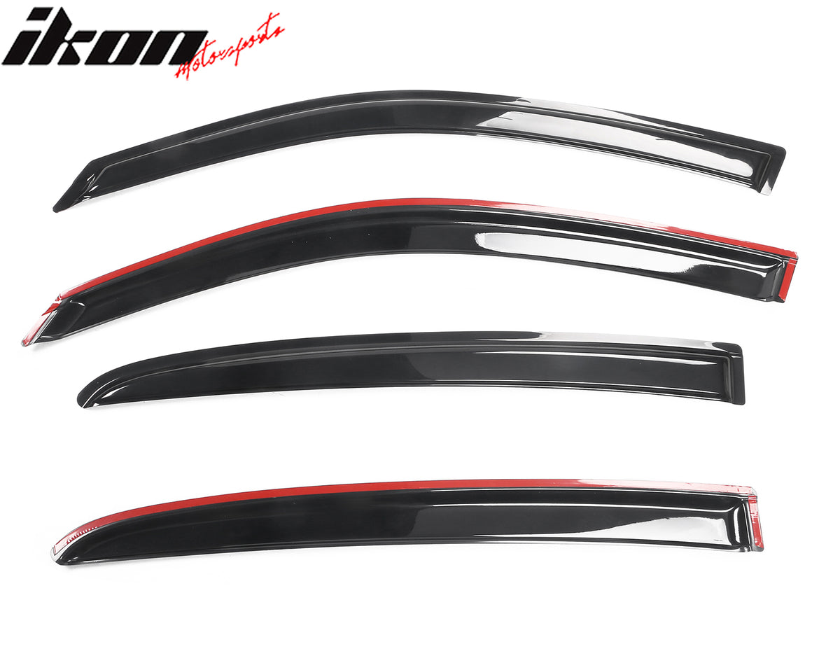 Fits 11-23 Dodge Charger Window Visors Acrylic Sun Guard Rain Deflector 4Pc Set