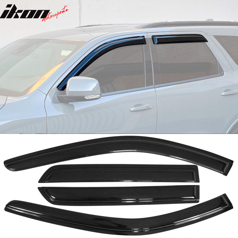 2011-2024 Dodge Durango Slim Style Smoke Tinted Window Visor Acrylic