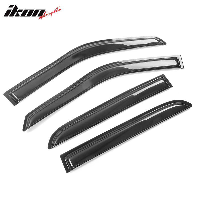 Fits 09-24 Ram 1500 Crew Cab Mega Cab Window Visors Acrylic Sun Rain Guard 4PCS