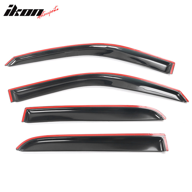 Fits 09-24 Ram 1500 Crew Cab Mega Cab Window Visors Acrylic Sun Rain Guard 4PCS