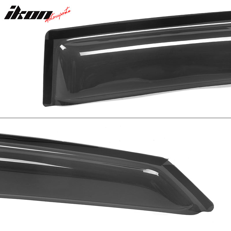 Fits 09-24 Ram 1500 Crew Cab Mega Cab Window Visors Acrylic Sun Rain Guard 4PCS