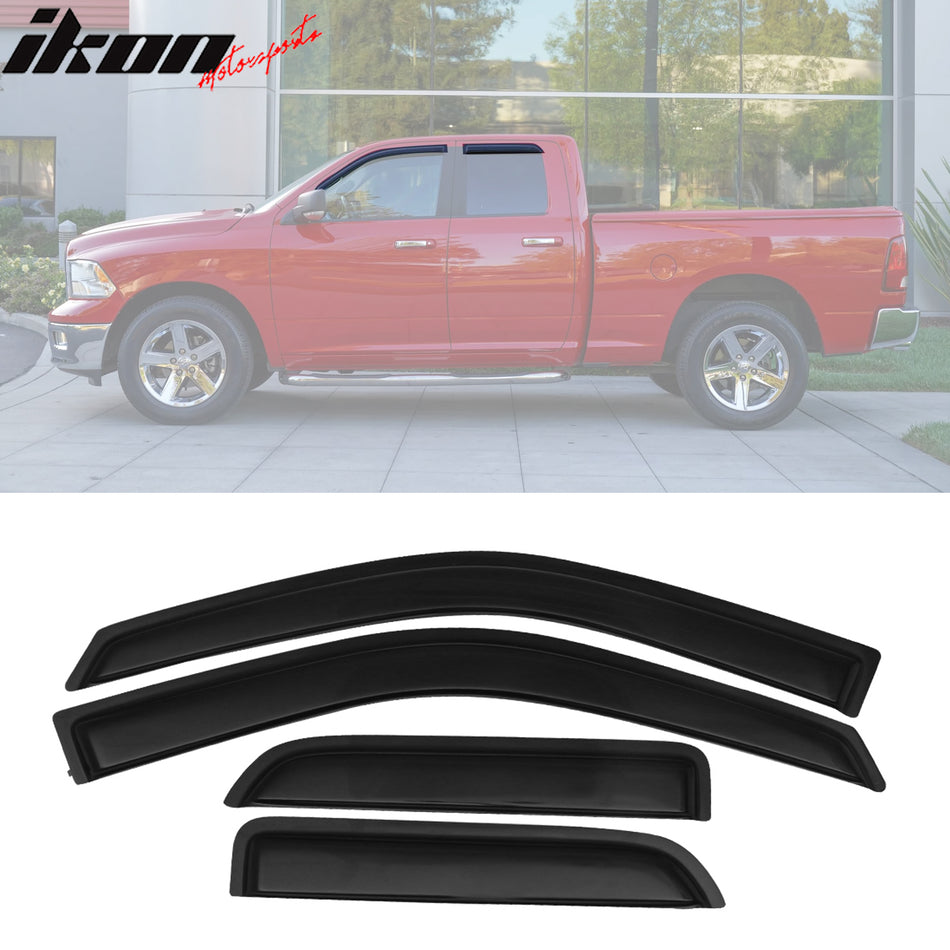 2009-2024 Dodge Ram 1500 Quad Cab Extended Pickup Window Visor Acrylic