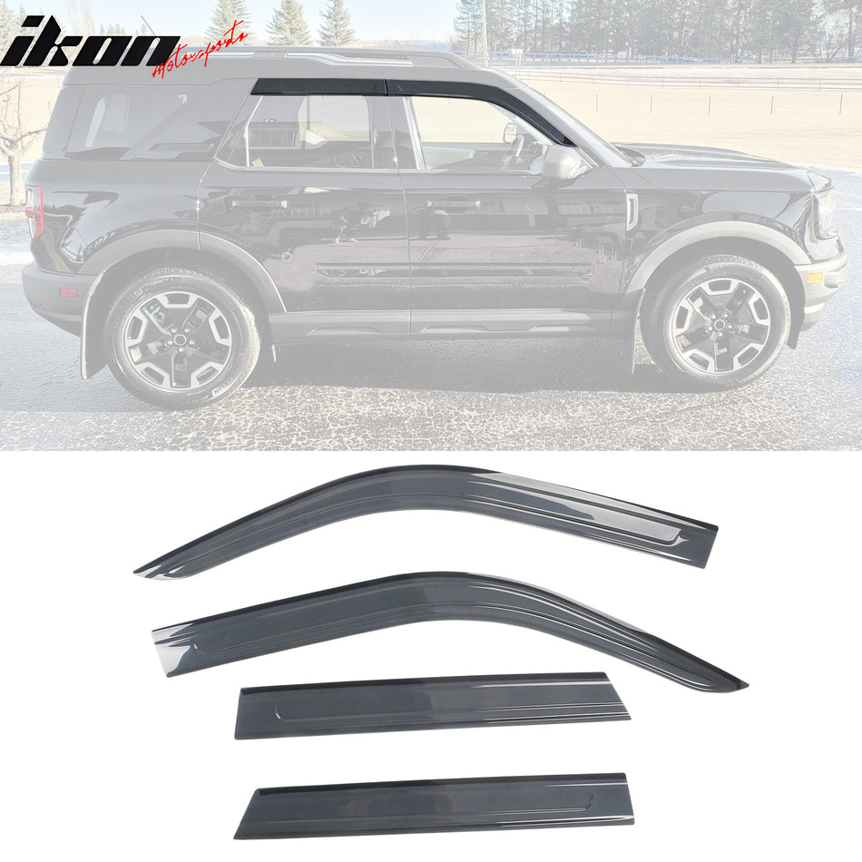 2021-2024 Ford Bronco Sport Window Visor OE Style Acrylic Rain Guard