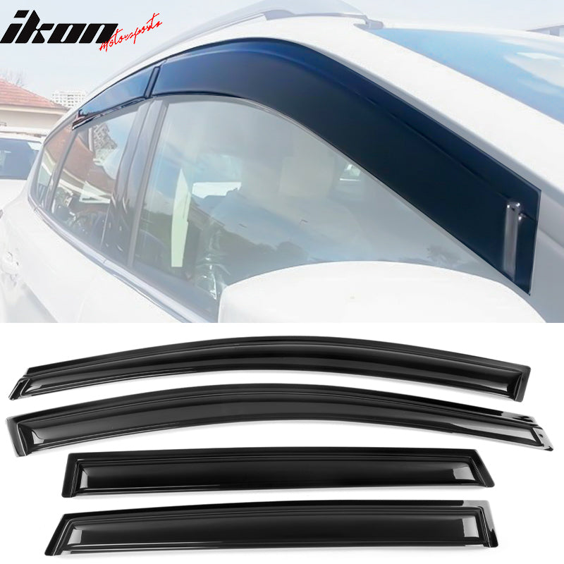 2013-2019 Ford Escape Smoke Tinted Slim Style Window Visors Acrylic