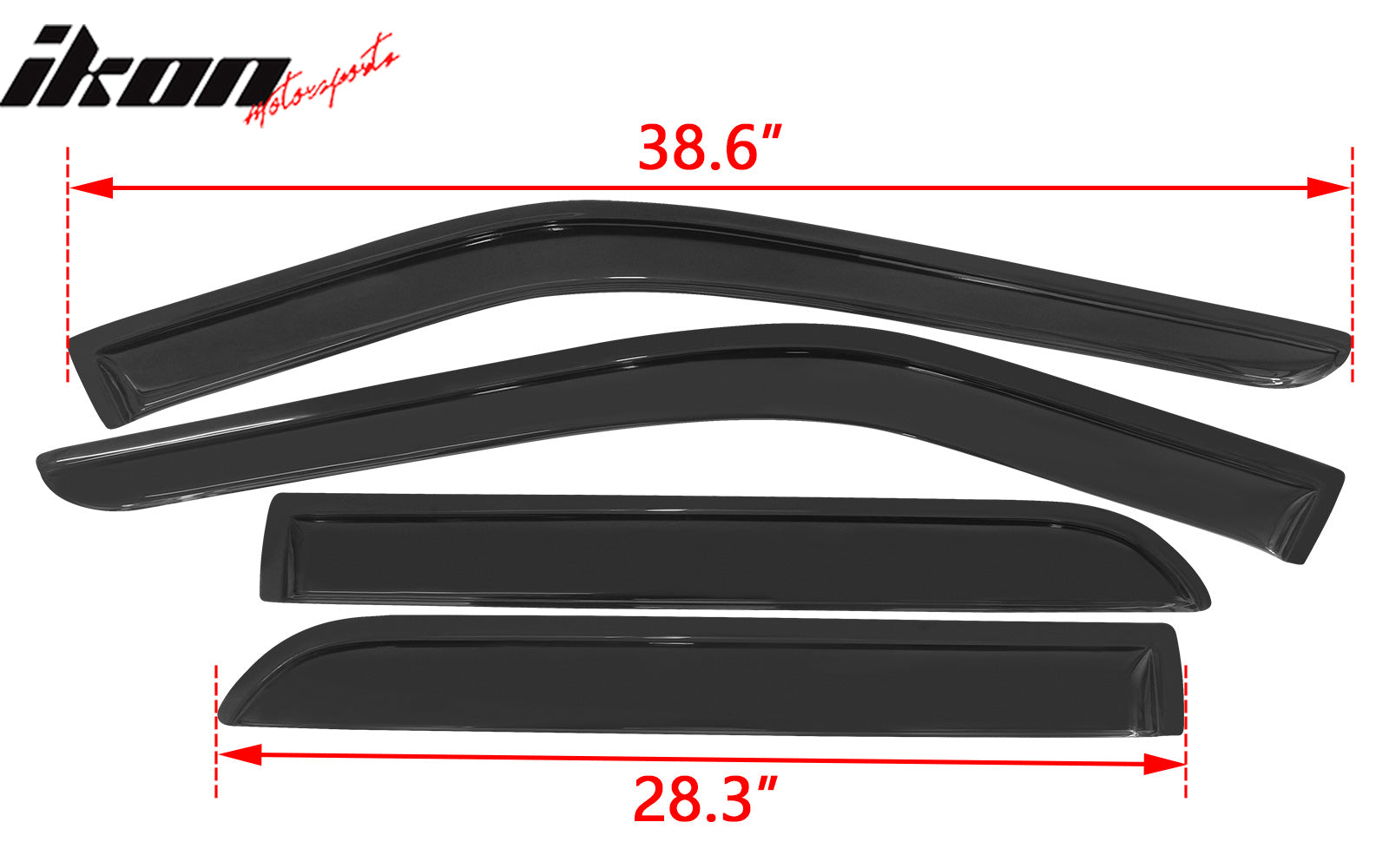 Fits 11-19 Ford Explorer Acrylic Wind Deflectors Rain Guards Window Visors 4Pcs