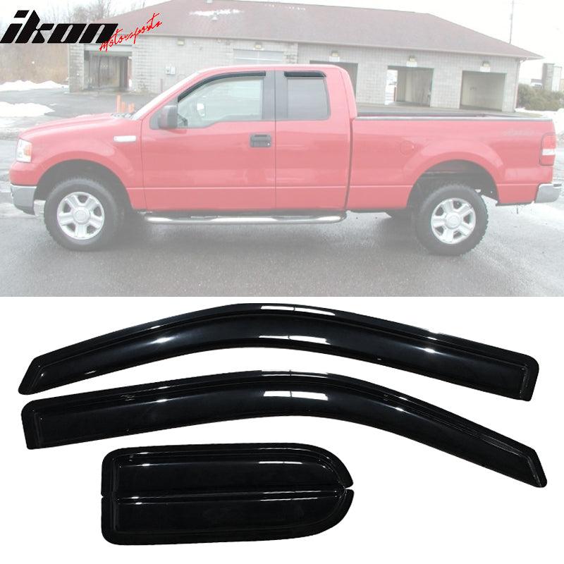 2004-2014 Ford F150 Extended Cab Visor Window Rain Guard Acrylic