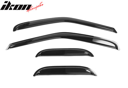 Fits 97-03 Ford F150 F250 Extended Cab Acrylic 4PCS Window Visors Vent Tape-On