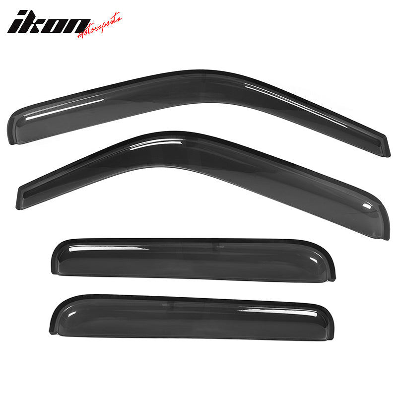 Fits 99-16 F250 F350 F450 F550 Super Duty Crew Cab Window Visors Vent Rain Guard