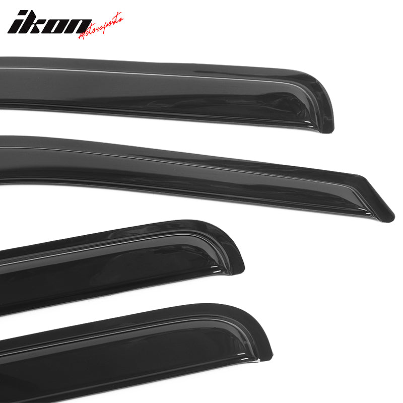 Fits 99-16 F250 F350 F450 F550 Super Duty Crew Cab Window Visors Vent Rain Guard