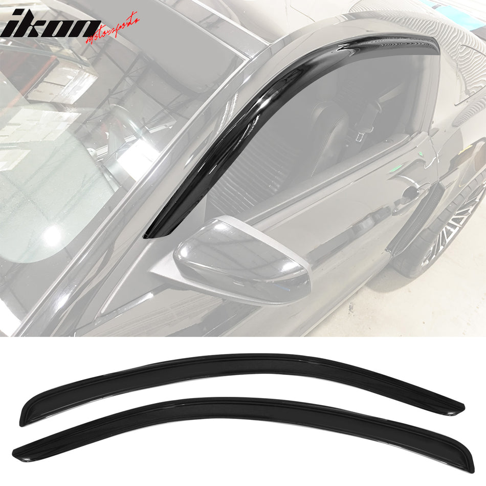 2010-2014 Ford Mustang 2Pc Set Window Visors Acrylic