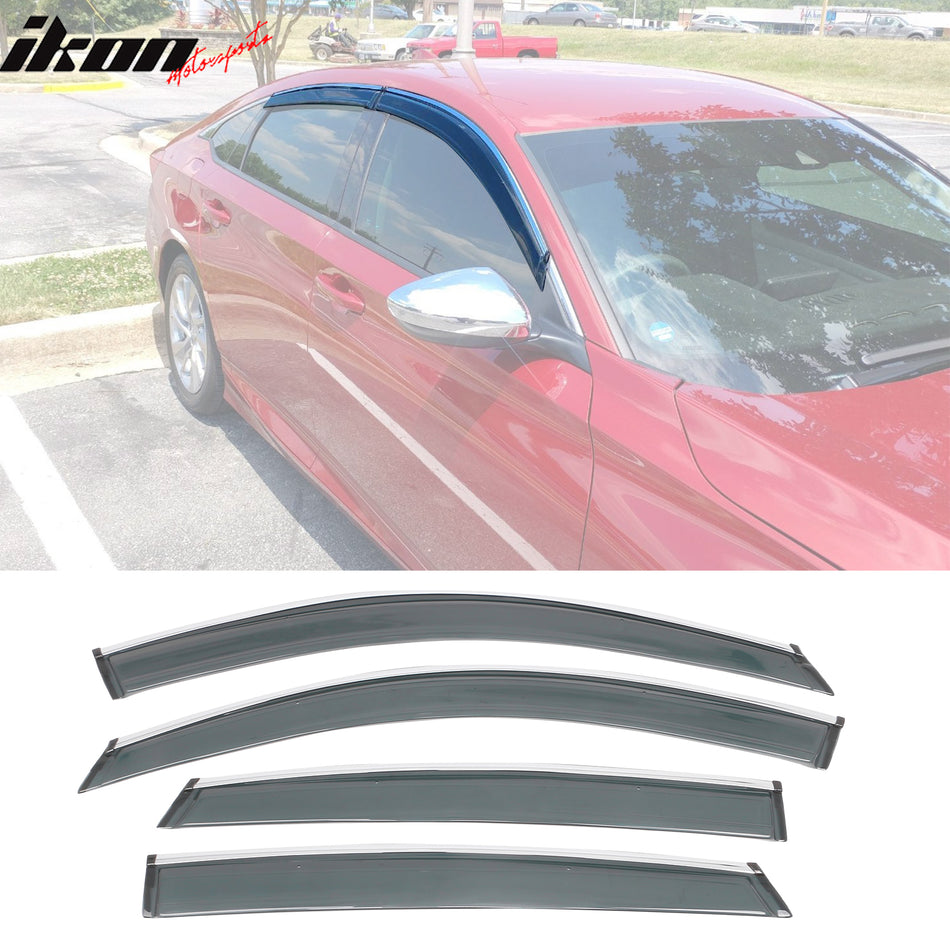 2018-2024 Honda Accord Sedan Tape on Window Visor Rain Guard Acrylic