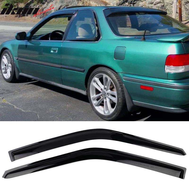 1990-1993 Honda Accord Coupe 2Pc Set Window Visors Acrylic