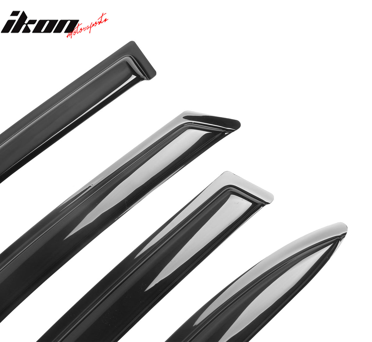 IKON MOTORSPORTS, Window Visor Compatible With 22006-2011 Honda Civic Vent Sun Shade Rain Guards Side Window Deflectors