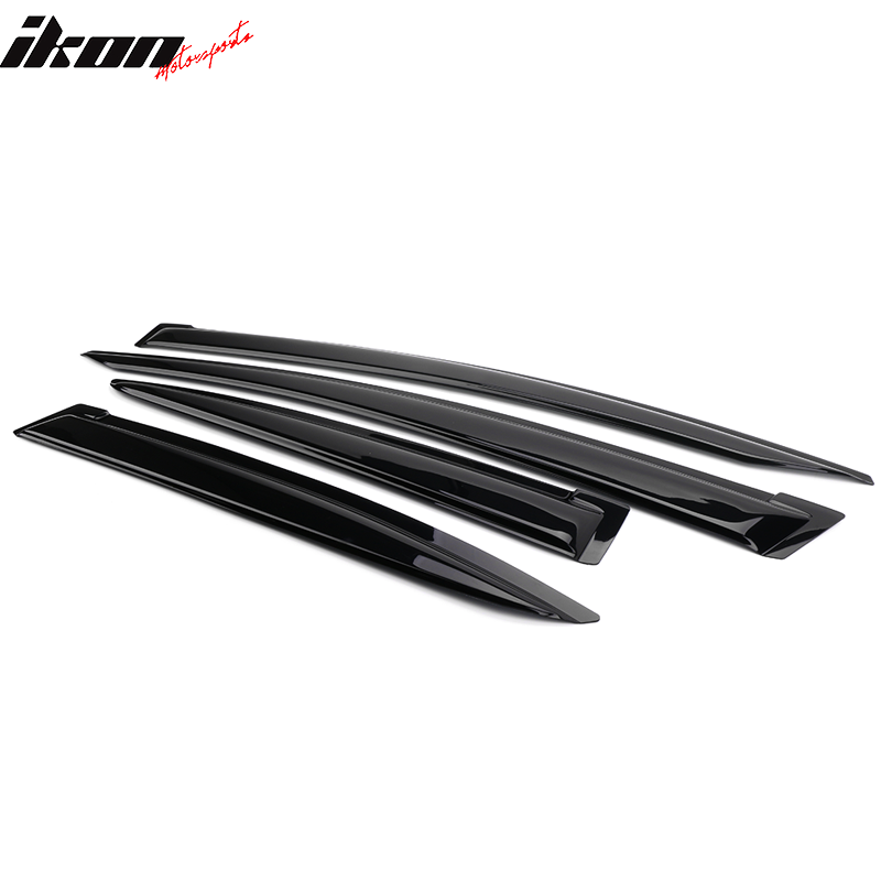 IKON MOTORSPORTS Tape on Outside Mount Window Visor Compatible With 2012-2015 Honda Civic Sedan