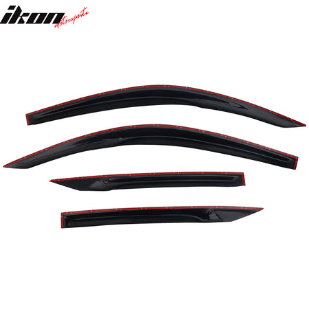 Fits 16-20 Honda Civic Coupe Mugen Style Window Visors Rain Deflectors Tape-On