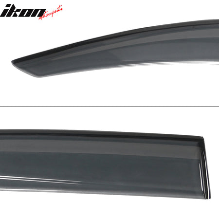 Fits 17-21 Honda Civic 10th Gen X HB5 Smoke Acrylic Window Visors Sun Deflector