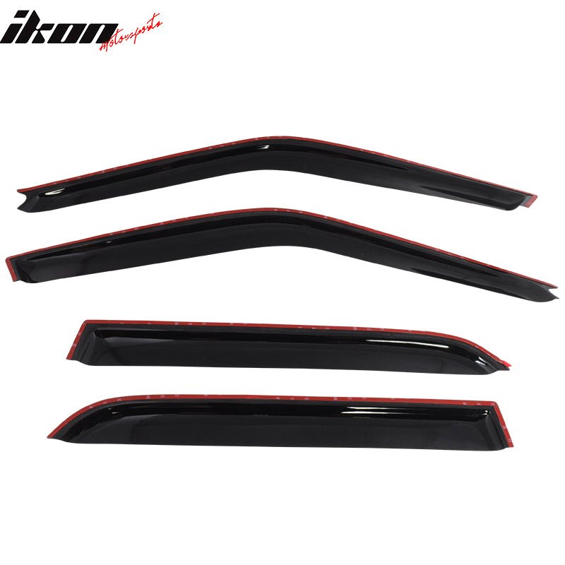 Fits 88-91 Honda Civic Sedan 4PCS Tape On Window Visors Vent Rain Sun Guards PC