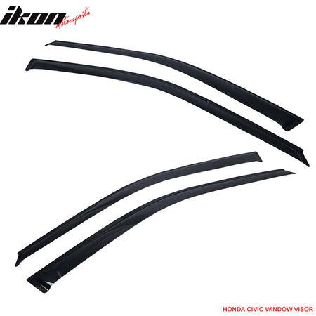 Fits Honda Civic 92-95 EG 2Dr/3Dr Front Bumper Lip Spoiler PP + Sun Window Visor