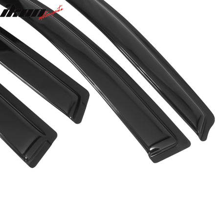 IKON MOTORSPORTS, Window Visor Compatible With 2007-2011 Honda CRV Vent Sun Shade Rain Guards Side Window Deflectors