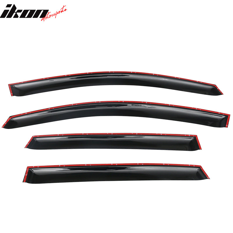 IKON MOTORSPORTS, Window Visor Compatible With 2012-2016 Honda CR-V Vent Sun Shade Rain Guards Side Window Deflectors