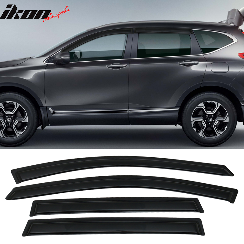 IKON MOTORSPORTS, Window Visor Compatible With 2017-2022 Honda CR-V Vent Sun Shade Rain Guards Side Window Deflectors