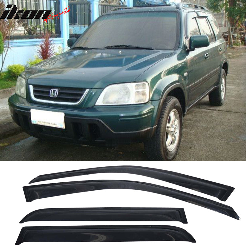 1997-2001 Honda CRV Smoke Tinted Slim Style Window Visors Acrylic