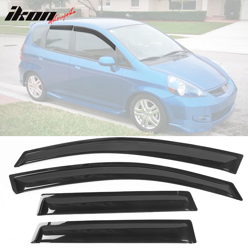 2007-2008 Honda GE Slim Style Smoke Tinted Visor Window Acrylic