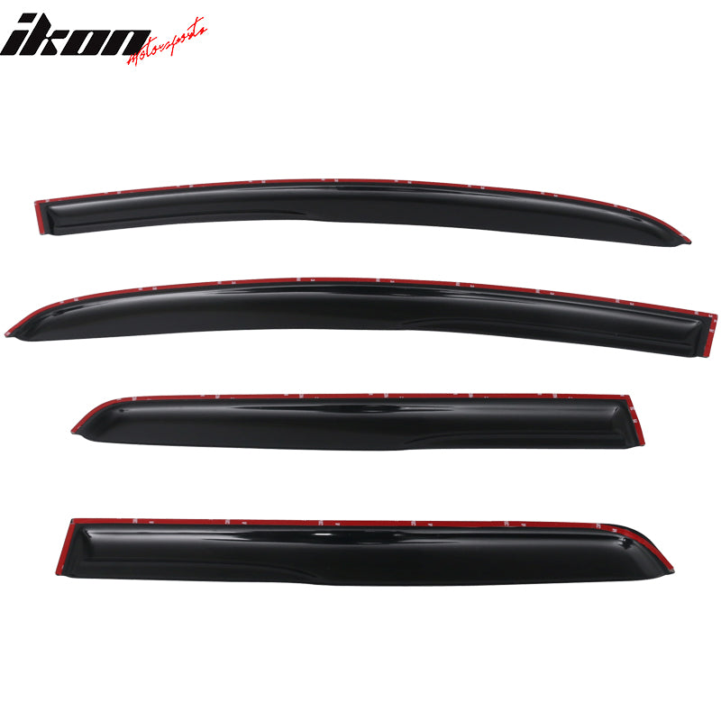 Fits 15-19 Honda Fit GK Mugen Style Acrylic Window Visor Sun Shade 4PCS Set