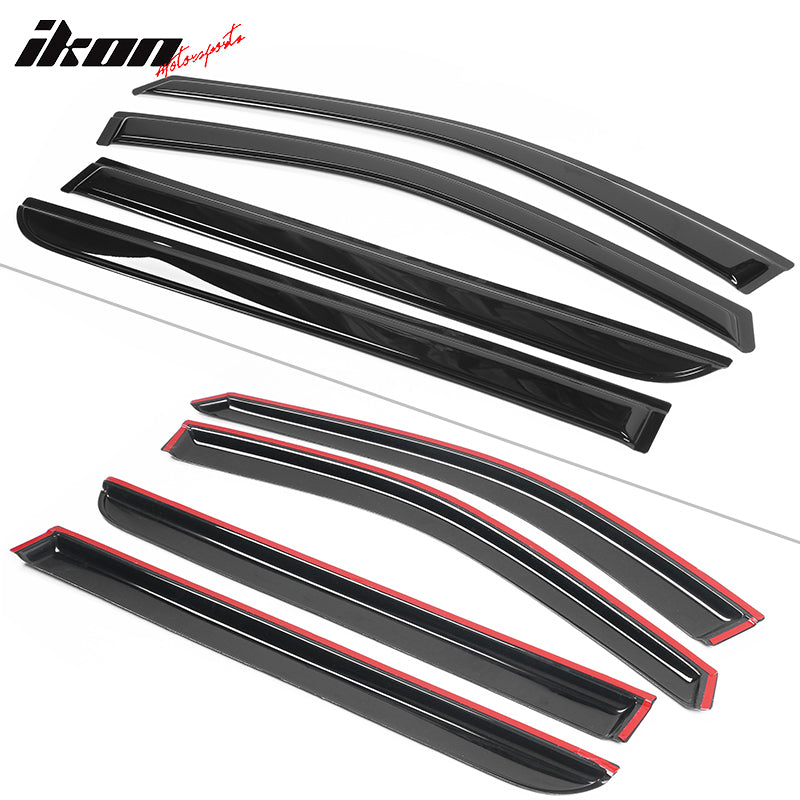 Fits 08-10 Honda Odyssey Slim Style Window Visors Acrylic Rain Guard Tape-On 4PC