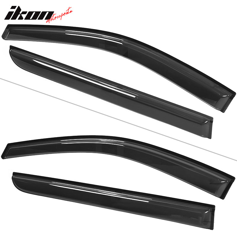 Fits 08-10 Honda Odyssey Slim Style Window Visors Acrylic Rain Guard Tape-On 4PC