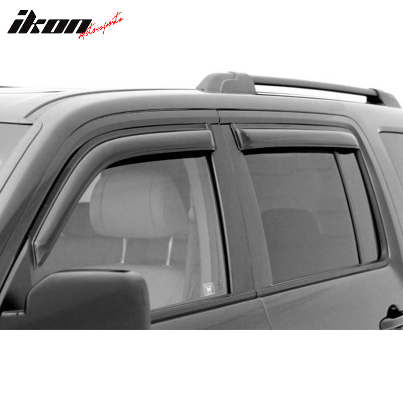 Fits 03-08 Honda Pilot Window Visors Acrylic Windshield Sun Shade Smoke 4PCS