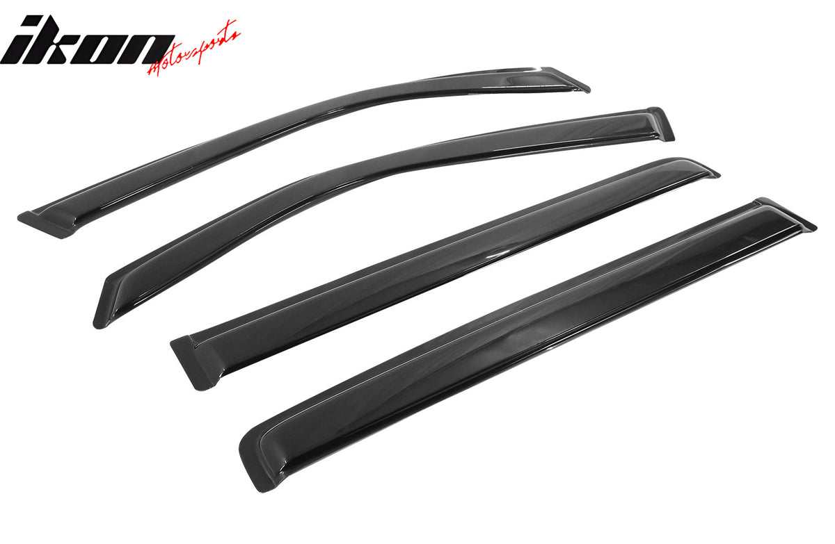 Fits 09-15 Honda Pilot Acrylic Tape-On Slim 4PCS Window Visors Vent Rain Guard