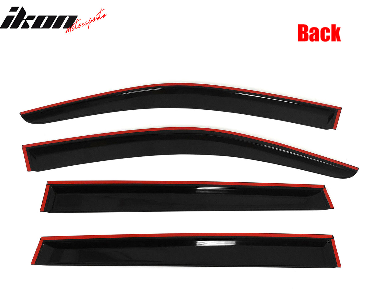 Fits 16-22 Honda Pilot Acrylic Slim Window Visors Rain Guard Vent Sun Shade 4PCS