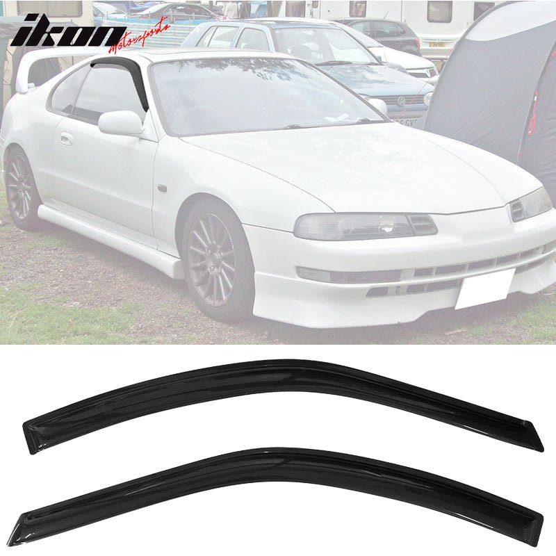 1992-1996 Honda Prelude Slim Style Smoke Tinted Window Visors Acrylic