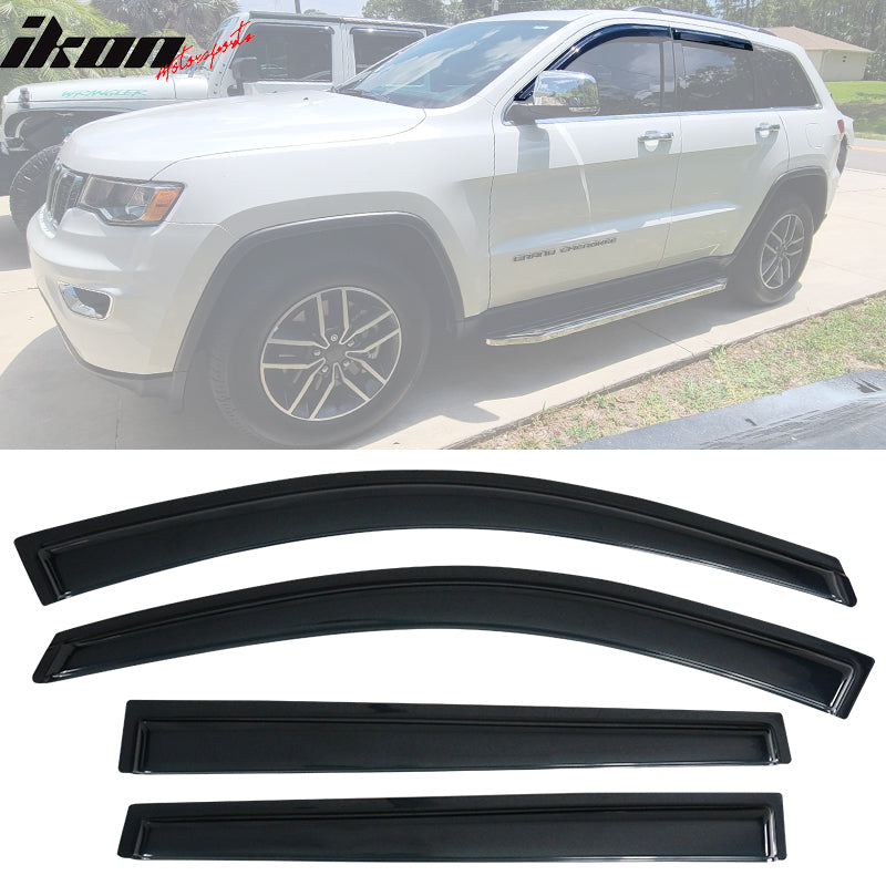 2014-2024 Jeep Cherokee Acrylic Window Visor Vent Rain Guard Deflector