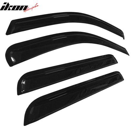 Fits 05-10 Jeep Grand Cherokee Acrylic Slim Style Window Visor 4PC Rain Guard