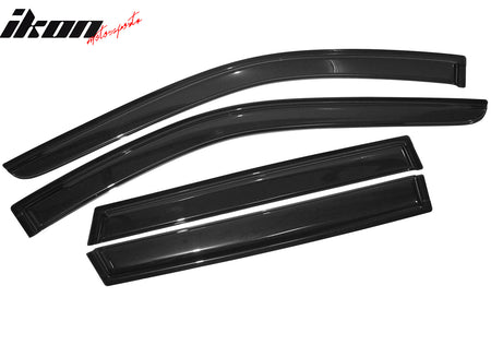 Fits 11-21 Jeep Grand Cherokee WK2 Acrylic 4PCS Window Visors Vent Guard Tape-On