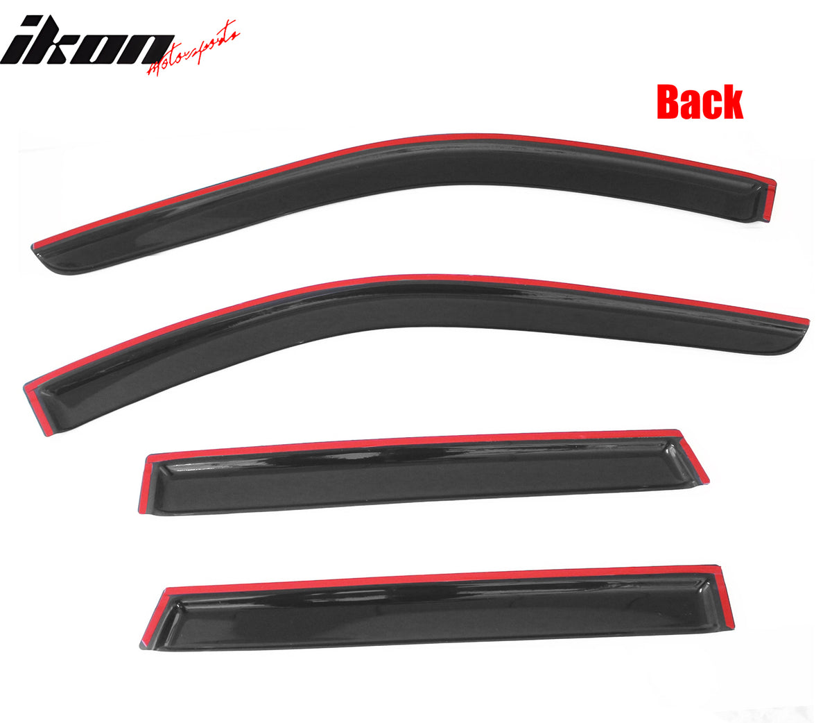 Fits 11-21 Jeep Grand Cherokee WK2 Acrylic 4PCS Window Visors Vent Guard Tape-On