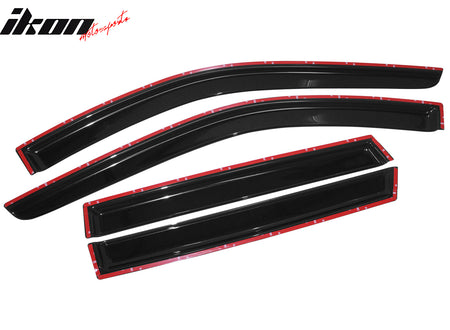 Fits 11-21 Jeep Grand Cherokee WK2 Acrylic 4PCS Window Visors Vent Guard Tape-On