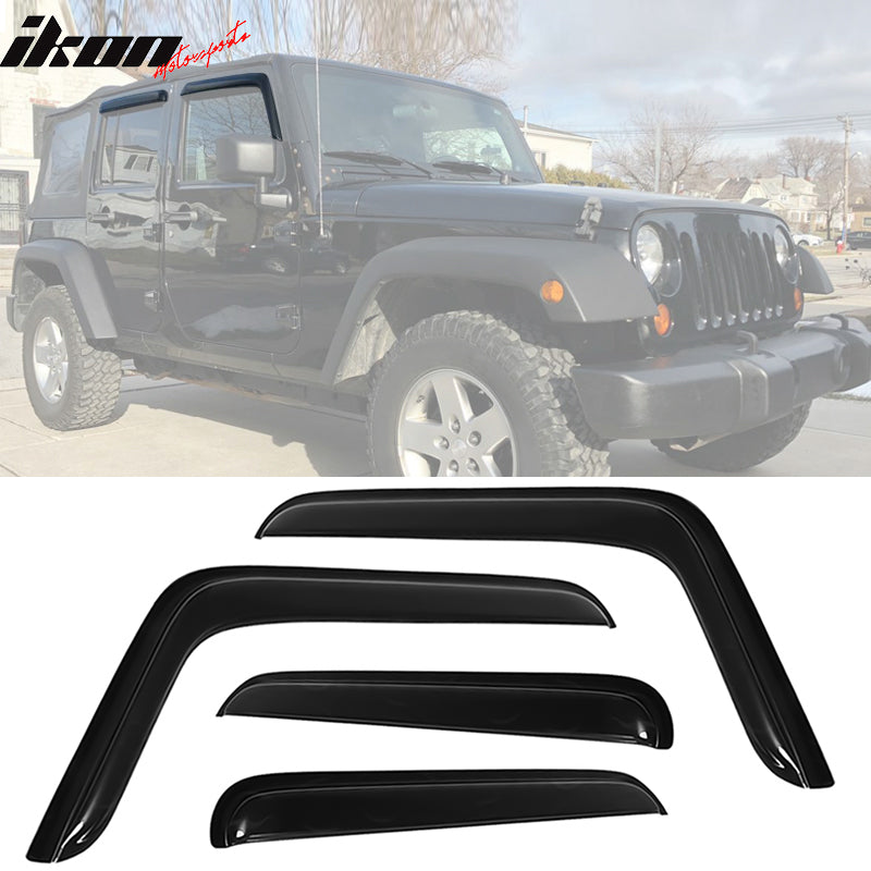 2007-2024 Jeep Wrangler 2020-2024 Gladiator Slim Acrylic Window Visor