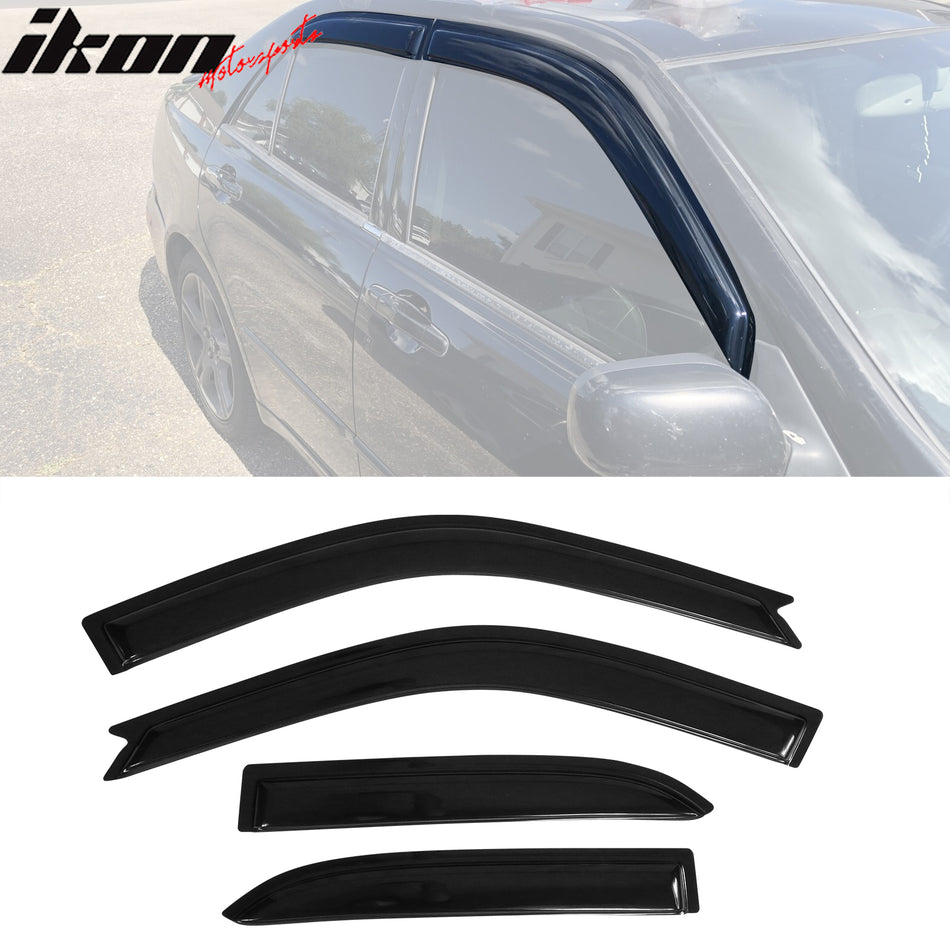 2001-2005 Lexus IS300 Sedan Slim Style Smoke Visor Windows Acrylic