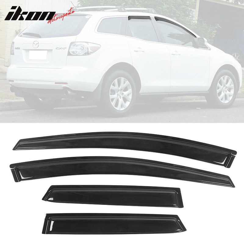 2008-2012 Mazda CX7 Slim Style Smoke Tinted Visor Windows Acrylic