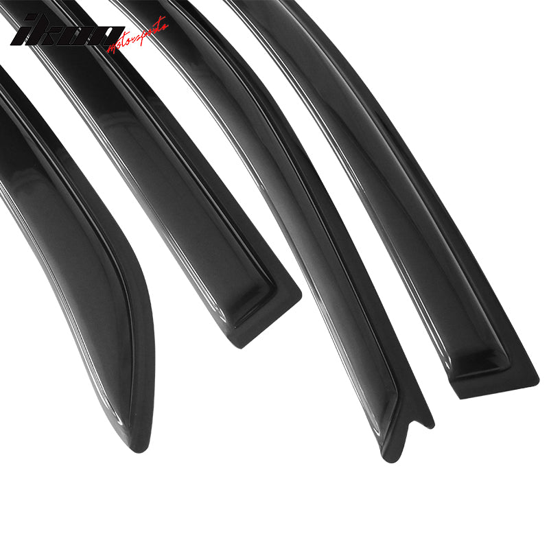 IKON MOTORSPORTS, Window Visor Compatible With 2002-2007 Mitsubishi Lancer Vent Sun Shade Rain Guards Side Window Deflectors